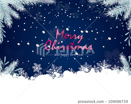 christmas greeting background with snowflakes 109086739