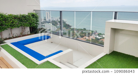 High corner balcony and sea view 109086843