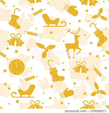 Pattern New year Merry Christmas Winter Holiday Pattern New year Merry Christmas Winter Holiday 109086871