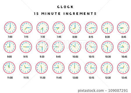 類比時鐘/15 分鐘增量 109087291
