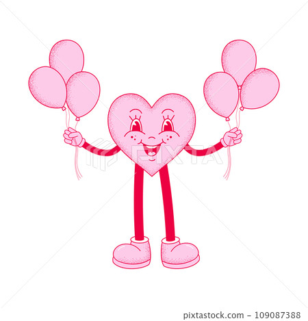 Cartoon heart in hand drawn style Cartoon heart in hand drawn style 109087388