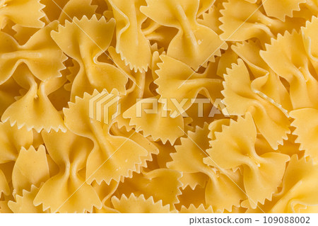 Uncooked farfalle pasta 109088002