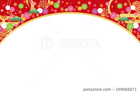 Background material - early spring frame 2 vector 109088071