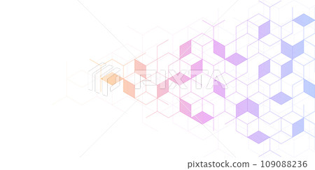Abstract geometric background with isometric blocks, polygon shape pattern Abstract geometric background with isometric blocks, polygon shape pattern 109088236