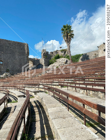 Empty amphitheater of Kanli Kula Fortress, Herceg Novi Empty amphitheater of Kanli Kula Fortress, Herceg Novi 109088267