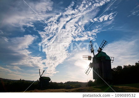 landscape with a windmill landscape with a windmill 109089532