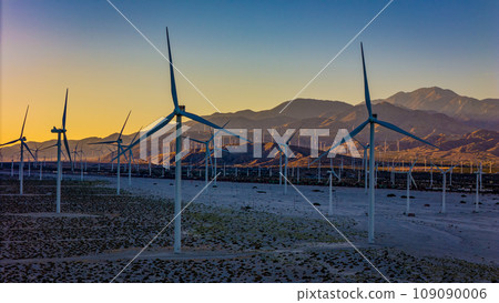 The Windmills of Palm Springs in California aerial drone photography 109090006