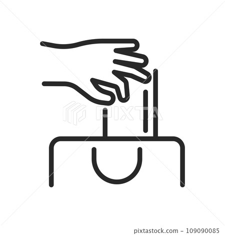 Kleptomania Icon. Vector Outline Editable Isolated Sign of a Hand Stealthily Reaching Into a Bag, Symbolizing the Compulsive Urge to Steal Represented in Kleptomania. Kleptomania Icon. Vector Outline Editable Isolated Sign of a Hand Stealthily Reaching Into a Bag, Symbolizing the Compulsive Urge to Steal Represented in Kleptomania. 109090085
