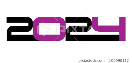 Vector drawing. Numbers of the new year 2024 Vector drawing. Numbers of the new year 2024 109090112