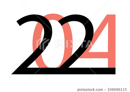 Vector drawing. Numbers of the new year 2024 Vector drawing. Numbers of the new year 2024 109090115