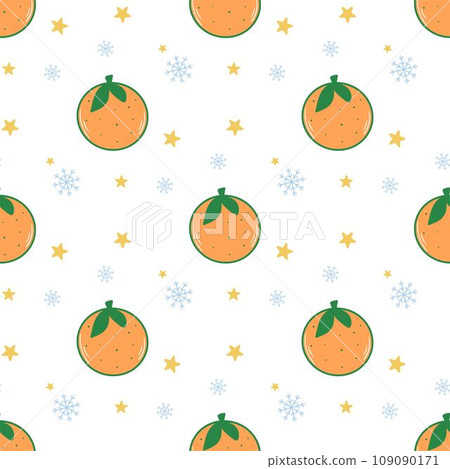 Winter tangerines seamless pattern vector illustration Winter tangerines seamless pattern vector illustration 109090171