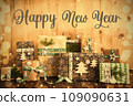 Text Happy New Year, With Eco Friendly Christmas Decoration 109090631