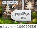 Text Christmas 2023, With Winter Gifts, Christmas Background 109090636