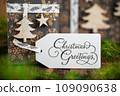 Text Christmas Greetings, On Label, Christmas Gifts Background 109090638