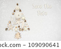Christmas Tree Out Of Christmas Decoration With Label With Text Save The Date 109090641