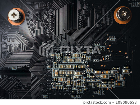 Computer, electronic circuit board background Computer, electronic circuit board background 109090658