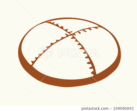 Vector drawing. Jewish clothing yarmulke 109090843