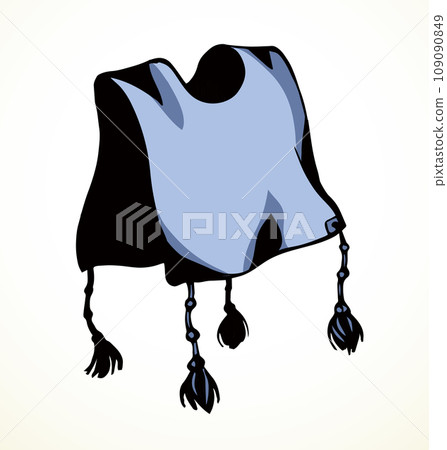 Vector drawing. Jewish clothing tzitzit Vector drawing. Jewish clothing tzitzit 109090849