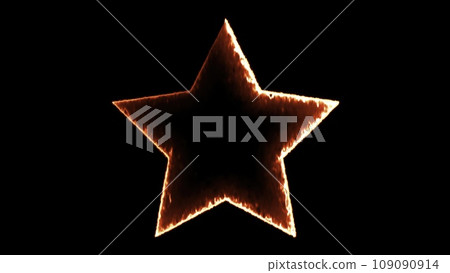 Abstract star fire frame 109090914