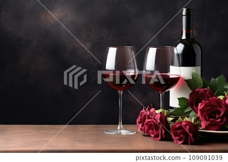 Romantic Dinner for Two: Candlelit Ambiance Enhances the Wine's Exquisite Aroma and Flavor Romantic Dinner for Two: Candlelit Ambiance Enhances the Wine's Exquisite Aroma and Flavor 109091039