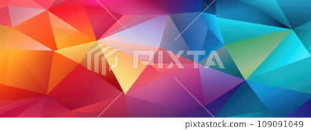 A Vibrant Kaleidoscope of Colorful Triangular Shapes Creating a Mesmerizing Geometric Background A Vibrant Kaleidoscope of Colorful Triangular Shapes Creating a Mesmerizing Geometric Background 109091049