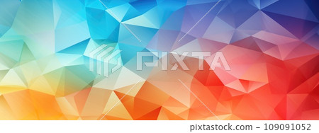 A Vibrant Kaleidoscope of Colorful Triangular Shapes Creating a Mesmerizing Geometric Background 109091052