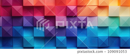 A Vibrant Kaleidoscope of Colorful Triangular Shapes Creating a Mesmerizing Geometric Background A Vibrant Kaleidoscope of Colorful Triangular Shapes Creating a Mesmerizing Geometric Background 109091053