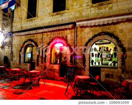 Night view of the old town of Dubrovnik, Croatia Night view of the old town of Dubrovnik, Croatia 109091099
