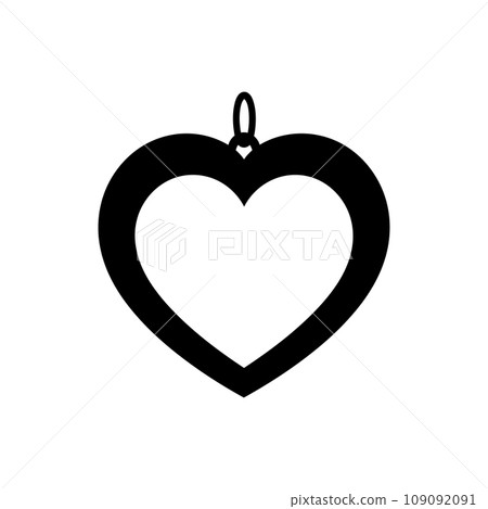 Love heart locket icon - Simple Vector Illustration Love heart locket icon - Simple Vector Illustration 109092091