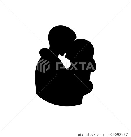 Romantic hug icon - Simple Vector Illustration 109092387