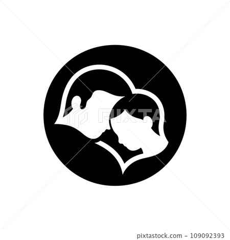 Sleeping in each others icon - Simple Vector Illustration 109092393