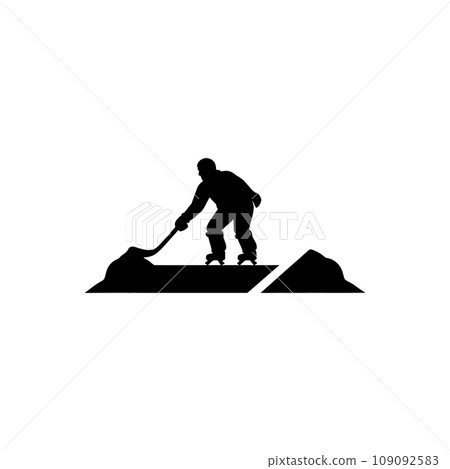 Ice rink icon - Simple Vector Illustration 109092583