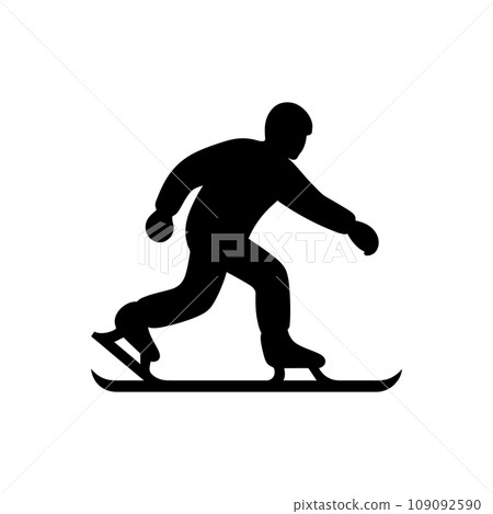 Ice skating icon - Simple Vector Illustration 109092590