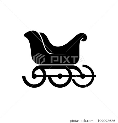 Sleigh icon - Simple Vector Illustration 109092626