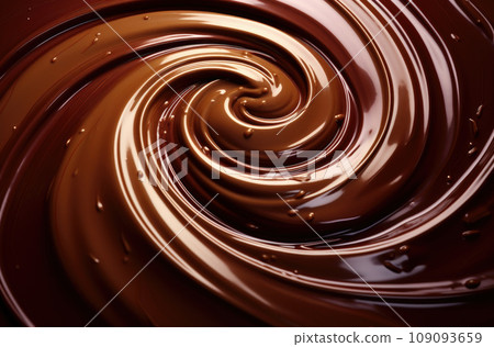 swirl of melted dark chocolate background, sweet liquid cocoa dessert swirl of melted dark chocolate background, sweet liquid cocoa dessert 109093659