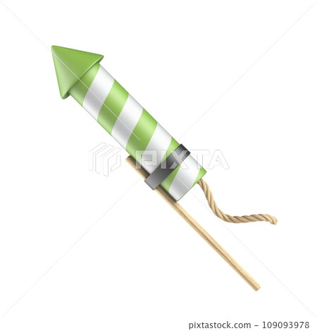 Green rocket fireworks 3D 109093978