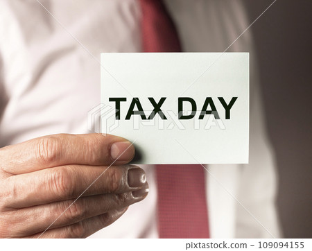 American Tax day memo, taxation declaration submitting reminder American Tax day memo, taxation declaration submitting reminder 109094155