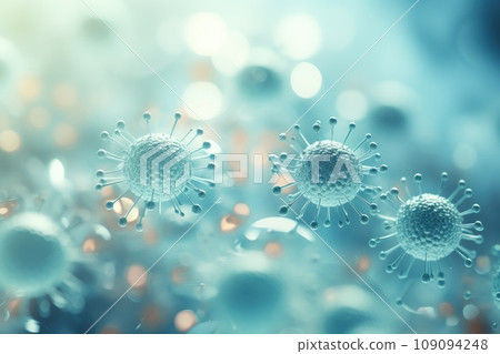 Light blue background, biological immune cells ai created Light blue background, biological immune cells ai created 109094248