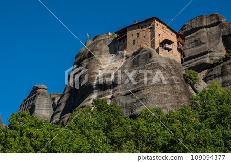 Holy Monastery of Saint Nicholas Anapafsas - complex of Meteora monasteries in Greece.  109094377