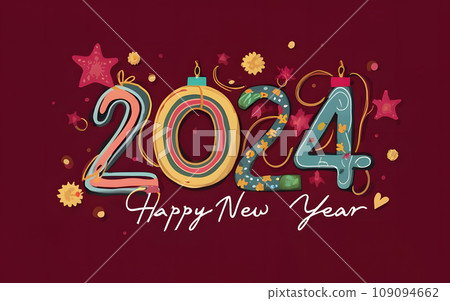 Happy New Year Typographic Odyssey Happy New Year Typographic Odyssey 109094662