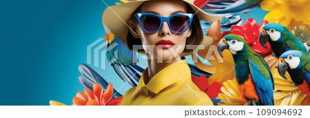 Young girls in beautiful fashionable clothes 109094692