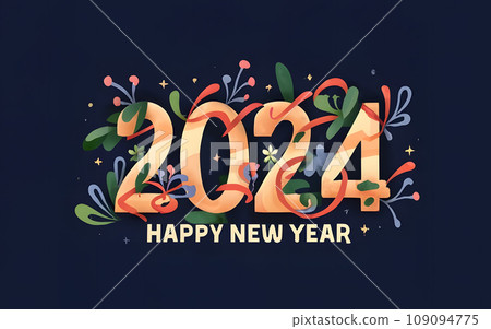 Happy New Year Typographic Odyssey Happy New Year Typographic Odyssey 109094775