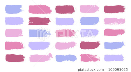 Brush strokes banners. Abstract paint brushstrokes for modern graffiti design, rough brushstroke texture for poster or cover. Vector isolated set Brush strokes banners. Abstract paint brushstrokes for modern graffiti design, rough brushstroke texture for poster or cover. Vector isolated set 109095025
