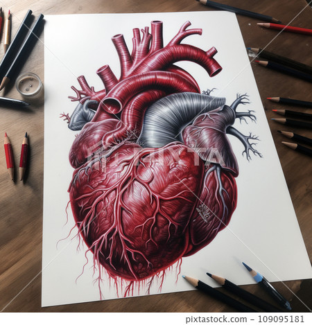 Heart. Generative Ai Illustration. High quality photo 109095181