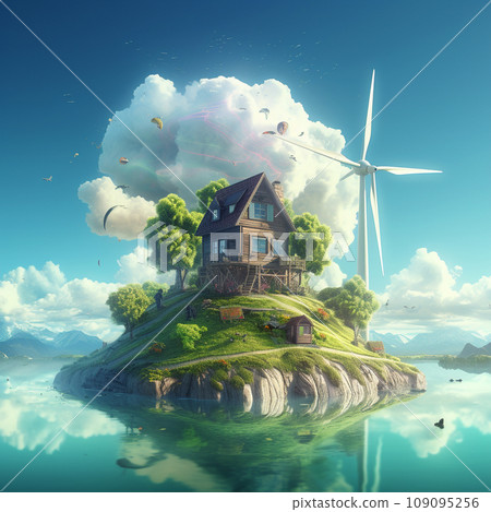 Generative Ai Illustration. Clean Energy Concept. High quality photo 109095256