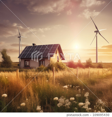 Generative ai illustration. Green energy. High quality illustration 109095430