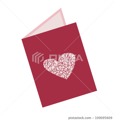 Icon of love greeting card for Valentines day, flat icon isolated on white background. Valentines day concept. Vector illustration in flat style for web design, banner, flyer, invitation, card. Icon of love greeting card for Valentines day, flat icon isolated on white background. Valentines day concept. Vector illustration in flat style for web design, banner, flyer, invitation, card. 109095609