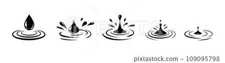 Water droplet fall fx logo animation. Moisture drop ripple icon Water droplet fall fx logo animation. Moisture drop ripple icon 109095798