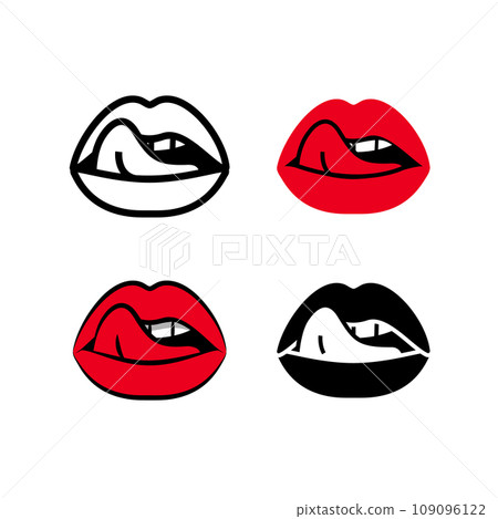 Female licking sexy lips, mouth with tongue Female licking sexy lips, mouth with tongue 109096122