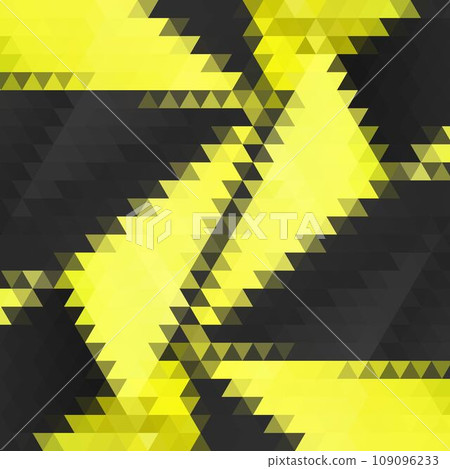 Black and yellow triangular background in polygonal style. Vector template for presentations, advertisements, brochures, banners and more. eps 10 109096233